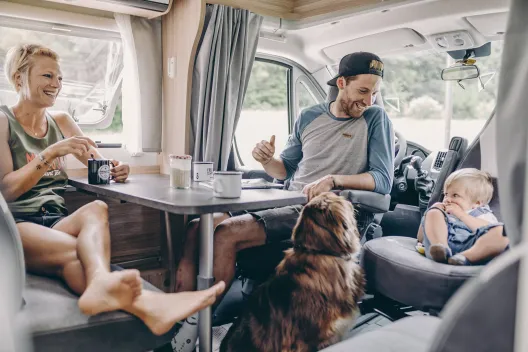 familie in de camper 